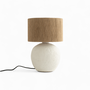 Voir la diapositive 1 : Rendez vous déco Lampe à poser en jute et papier blanc-Nina