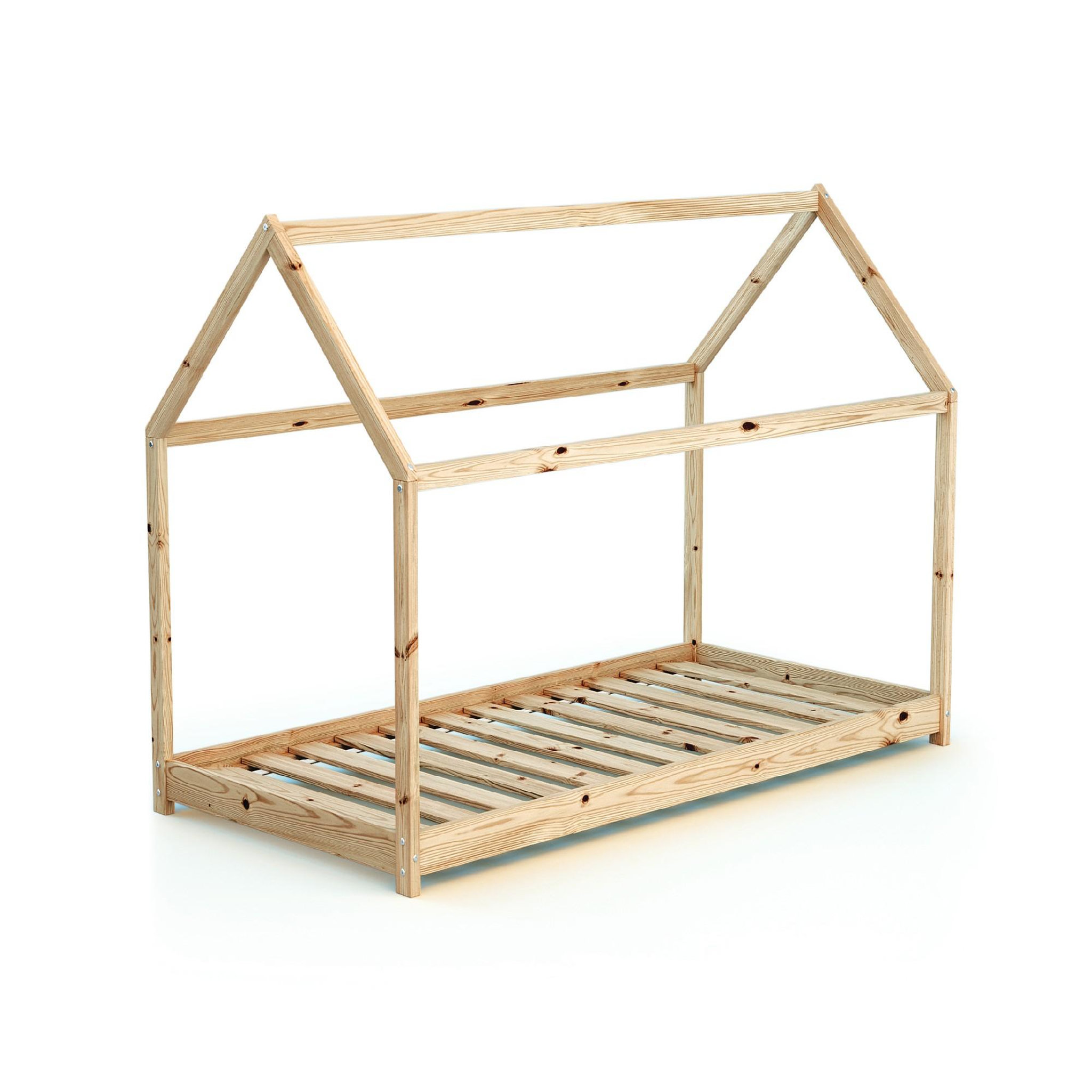 Voir la diapositive 3 : WEBABY Lit bébé Cabane en bois