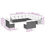 Voir la diapositive 4 : VIDAXL Salon de jardin avec coussins 13 pcs noir resine tressee