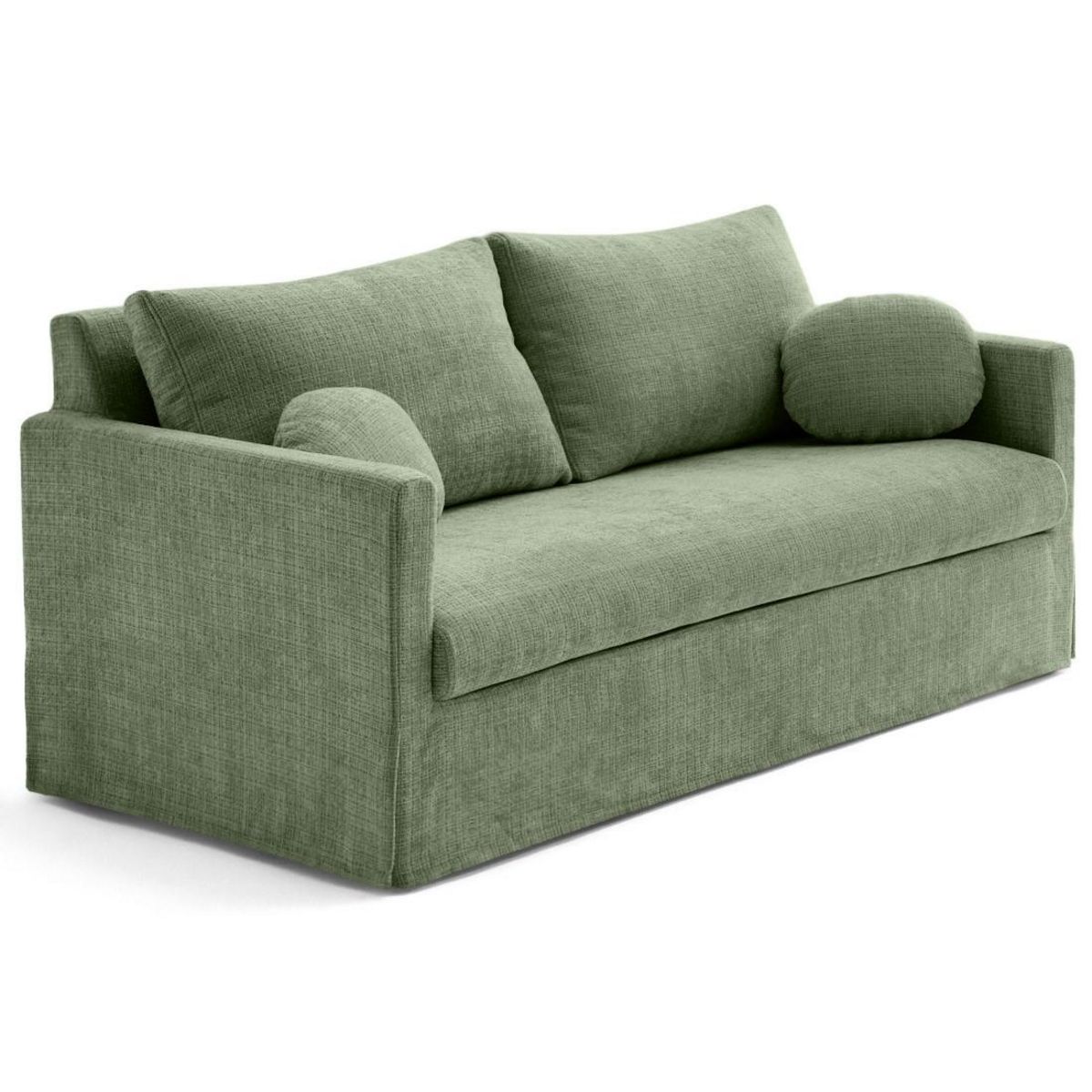 LISA DESIGN Serena - canapé droit déhoussable 3 places en velours texturé