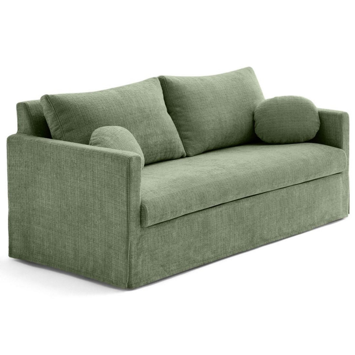 LISA DESIGN Serena - canapé droit déhoussable 3 places en velours texturé