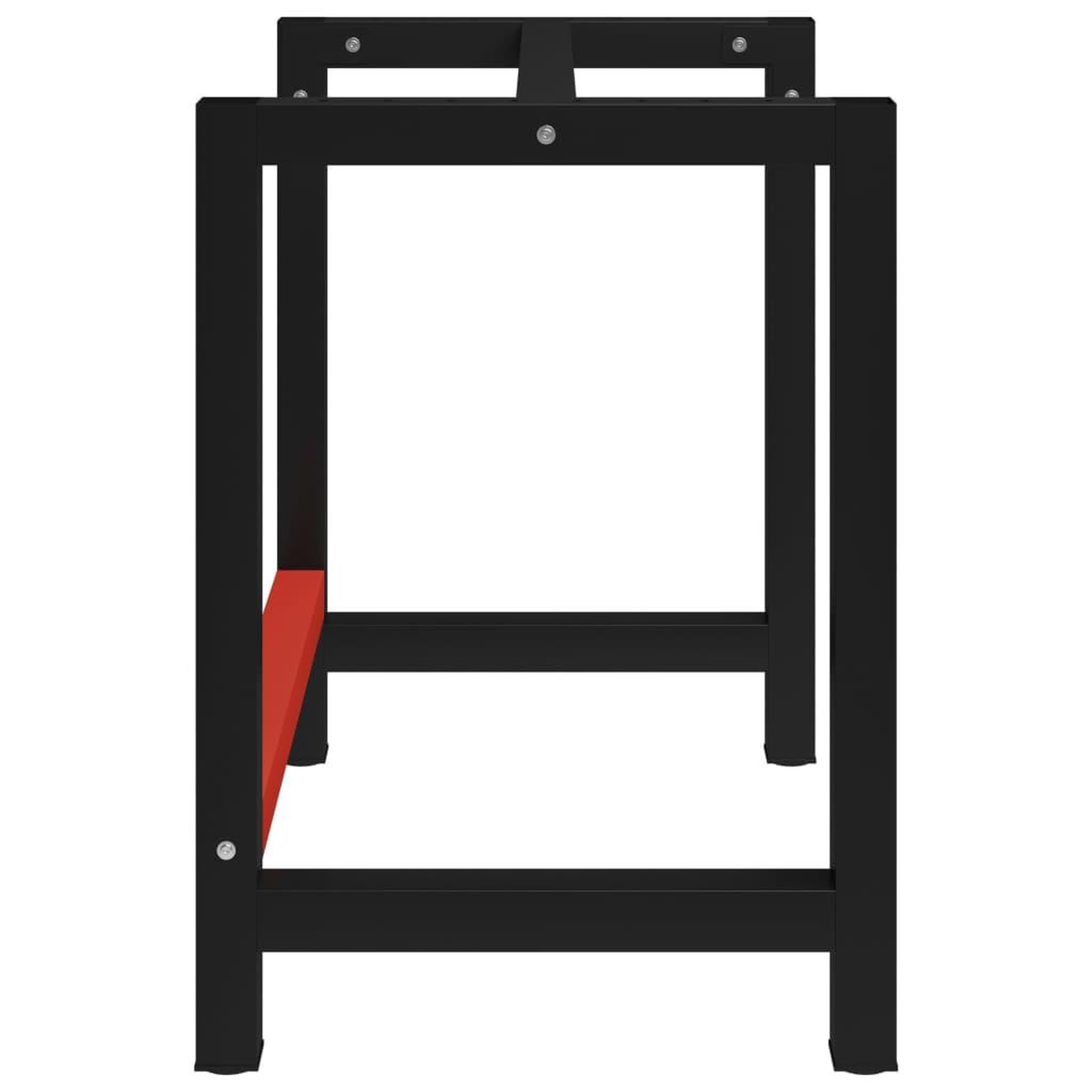Voir la diapositive 3 : VIDAXL Cadre de banc de travail Metal 80x57x79 cm Noir et rouge