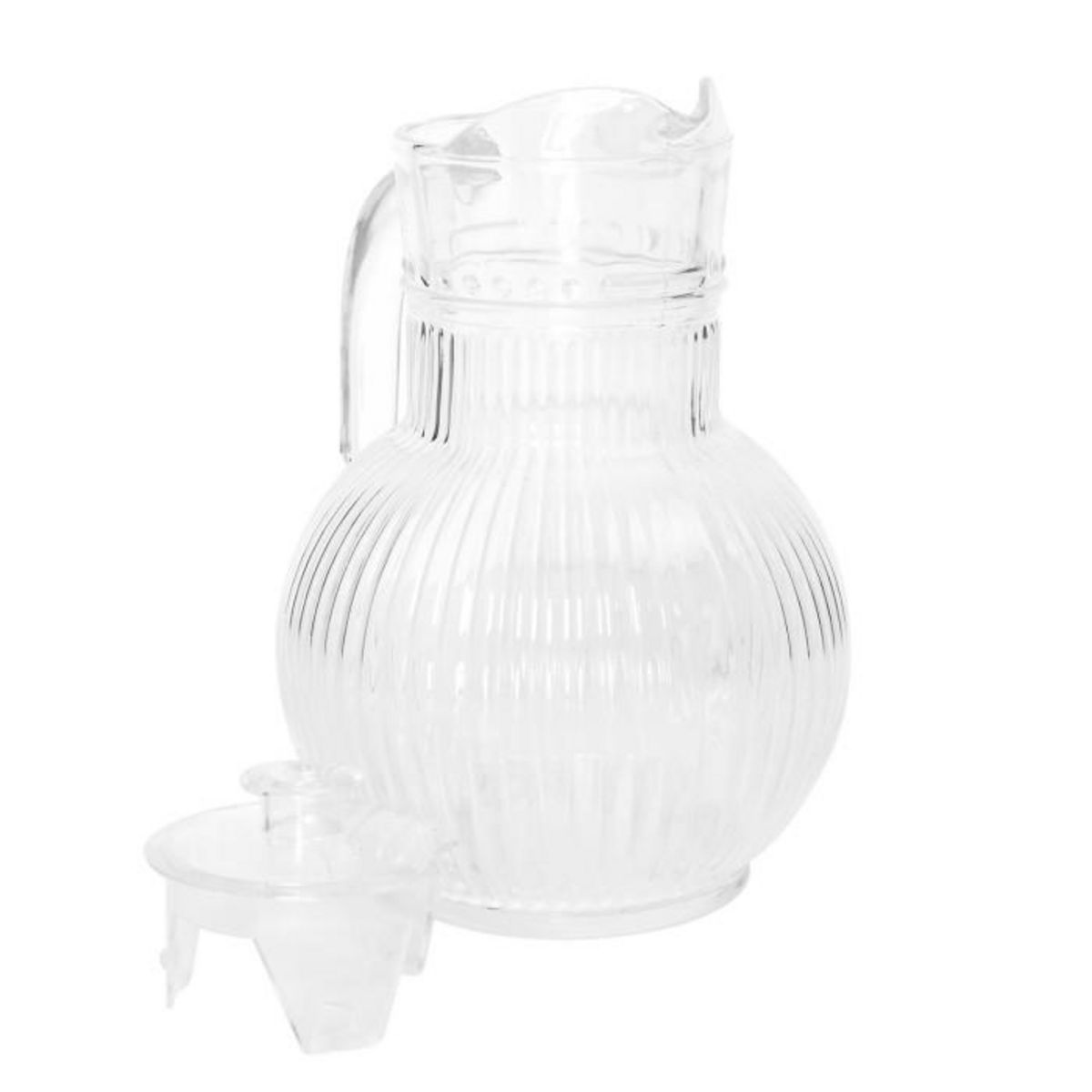 Paris Prix Pichet Design en Verre  Strié  1,8L Transparent