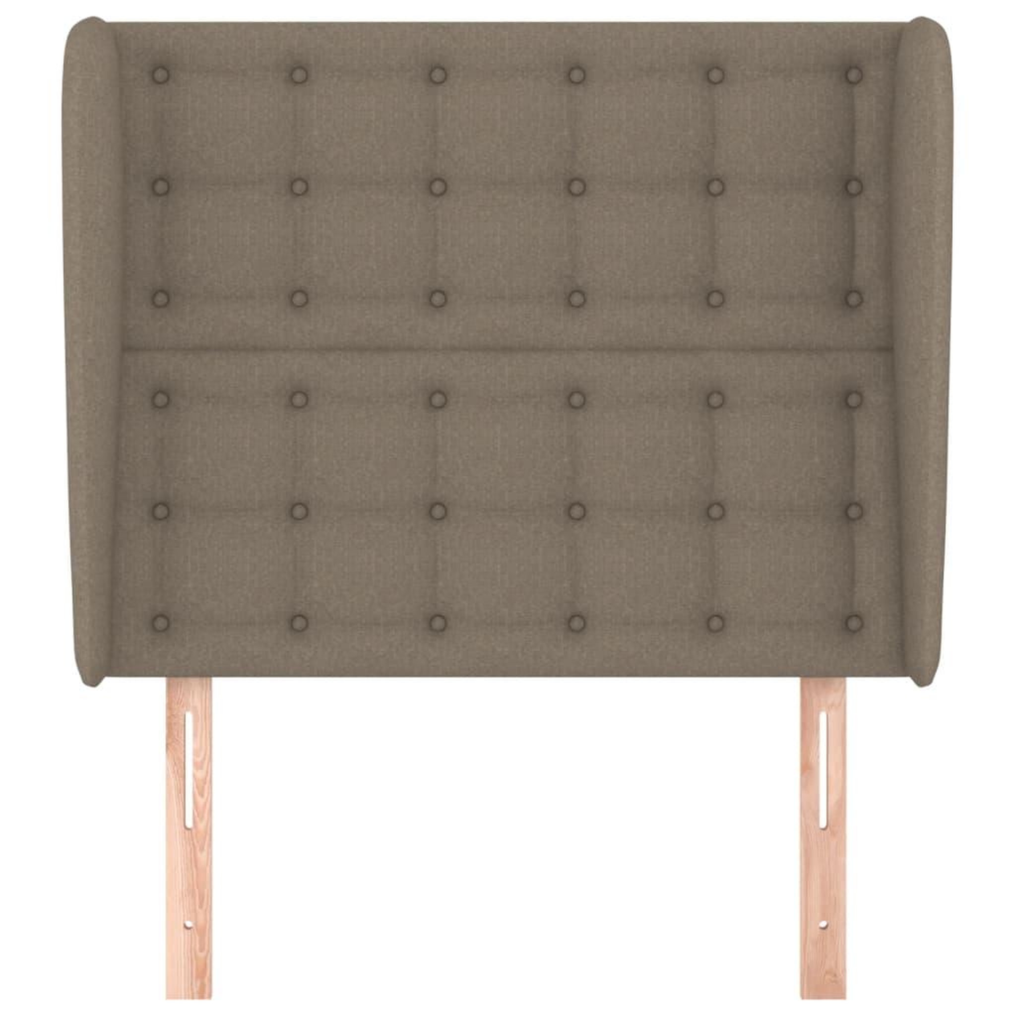 Voir la diapositive 3 : VIDAXL Tete de lit avec oreilles Taupe 103x23x118/128 cm Tissu