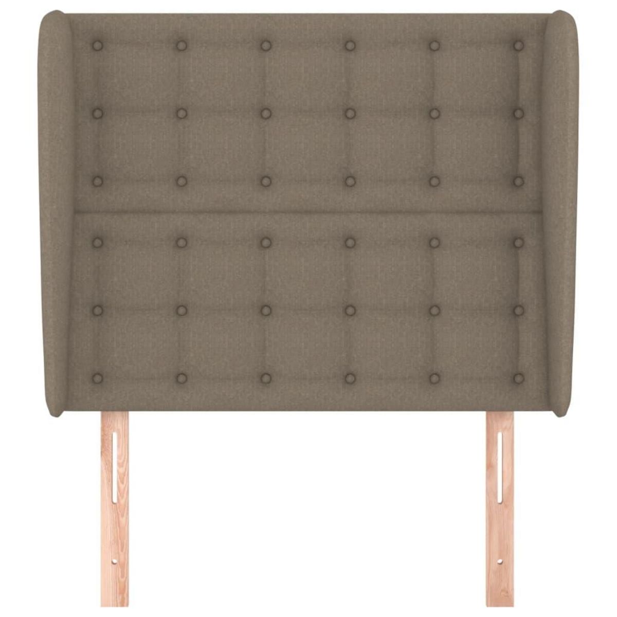 VIDAXL Tete de lit avec oreilles Taupe 103x23x118/128 cm Tissu