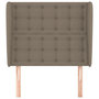 Voir la diapositive 3 : VIDAXL Tete de lit avec oreilles Taupe 103x23x118/128 cm Tissu