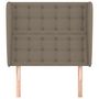 Voir la diapositive 3 : VIDAXL Tete de lit avec oreilles Taupe 103x23x118/128 cm Tissu
