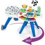BABY EINSTEIN BABY EINSTEIN Table d'activités bébé trotteur évolutif 4-en-1 Pivotant a 360° sécurisé, Jouet d'éveil amovible, piano, m