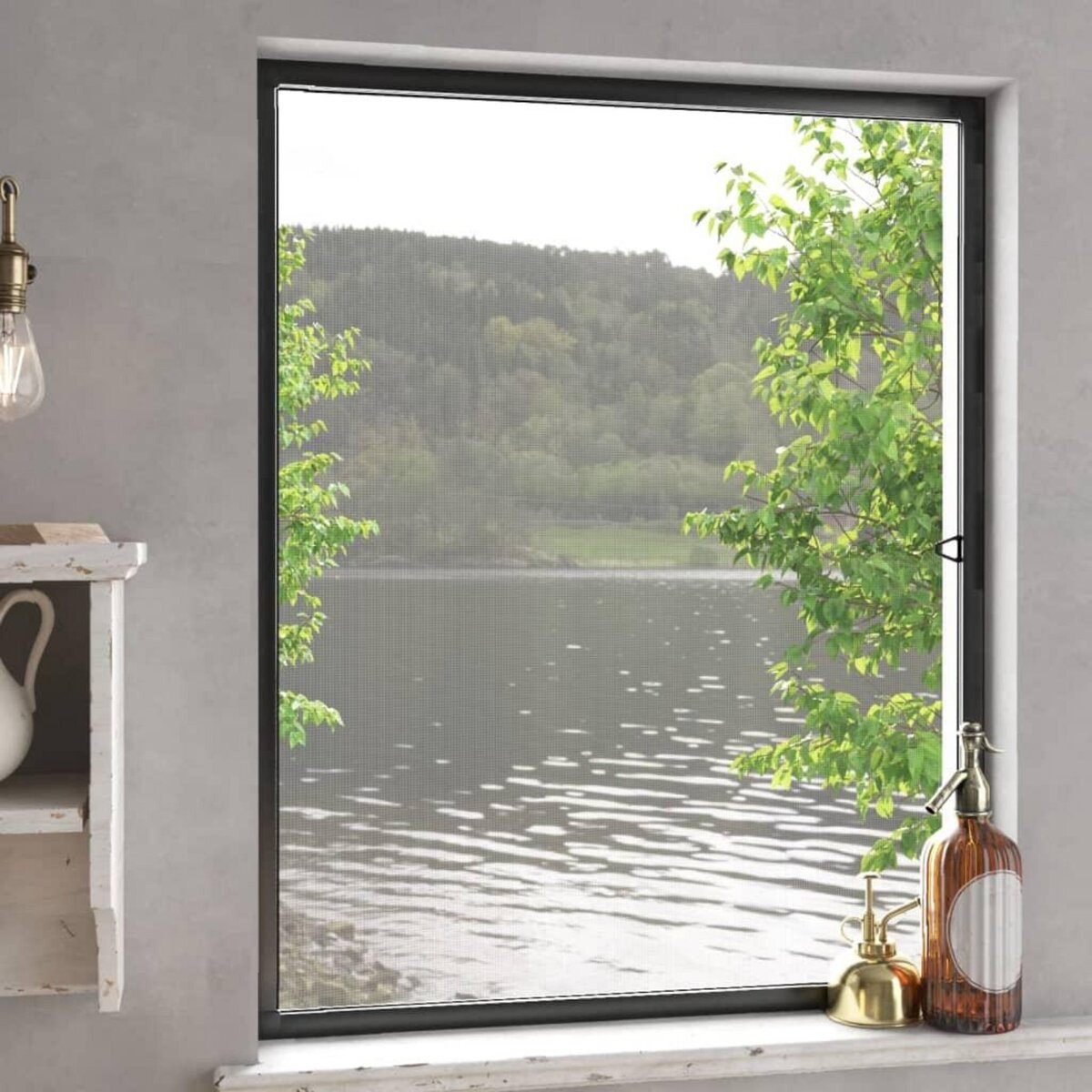 VIDAXL Moustiquaire pour fenetres Anthracite 100x120 cm
