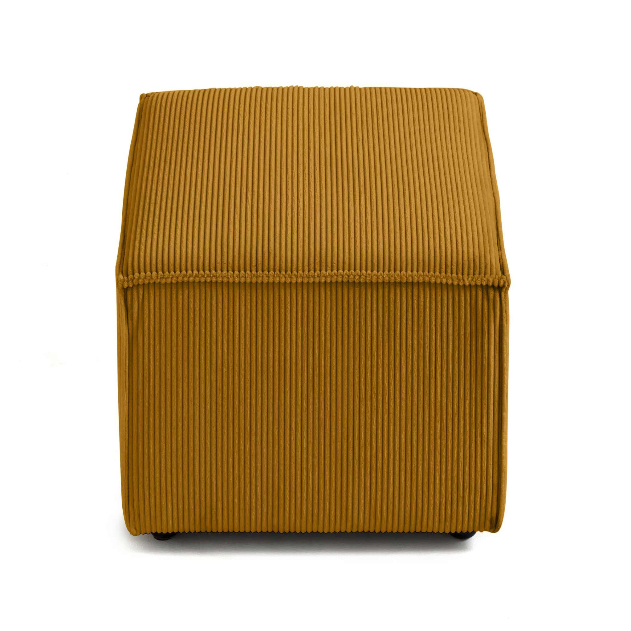Voir la diapositive 3 : BEST MOBILIER Arty - pouf d'appoint - en velours côtelé