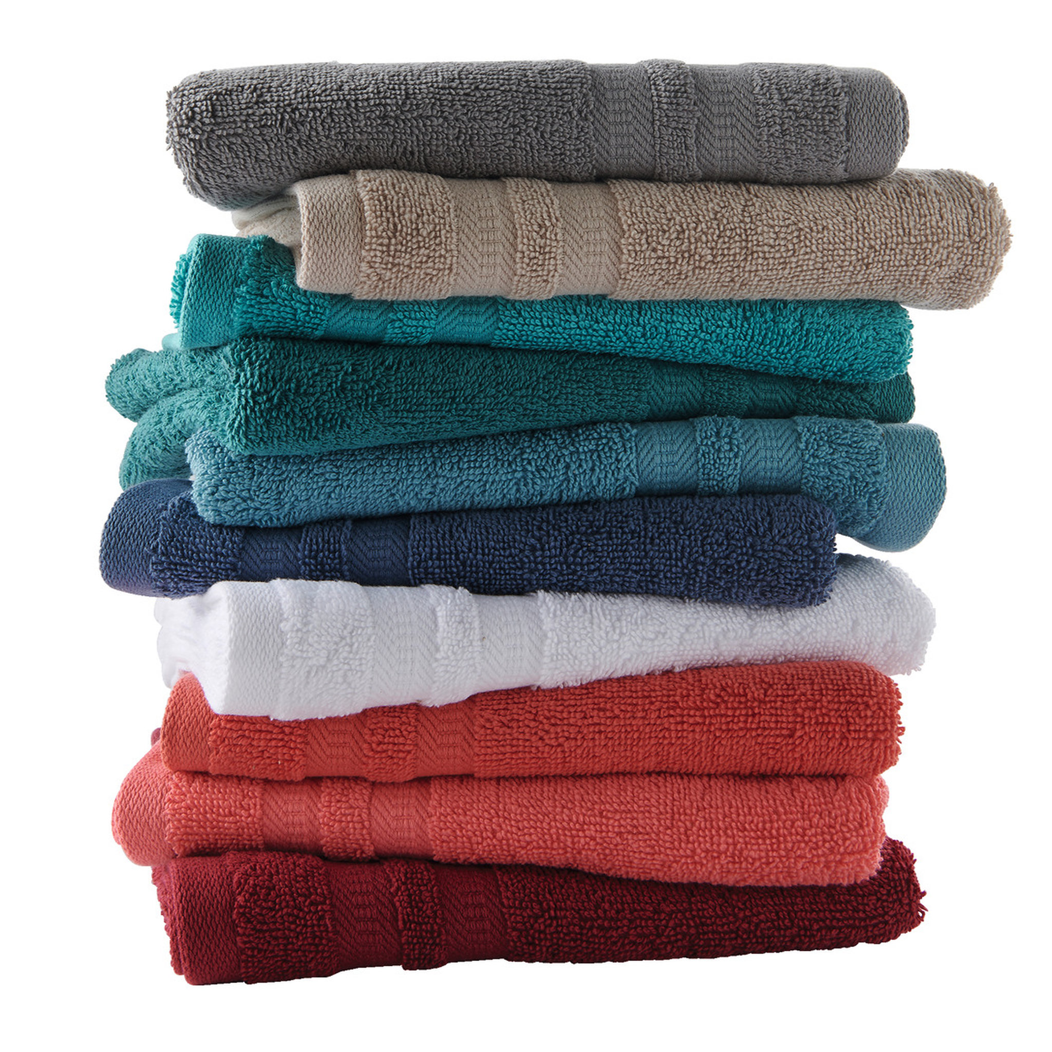 Voir la diapositive 3 : ACTUEL Serviette invité unie en coton 450 g/m²