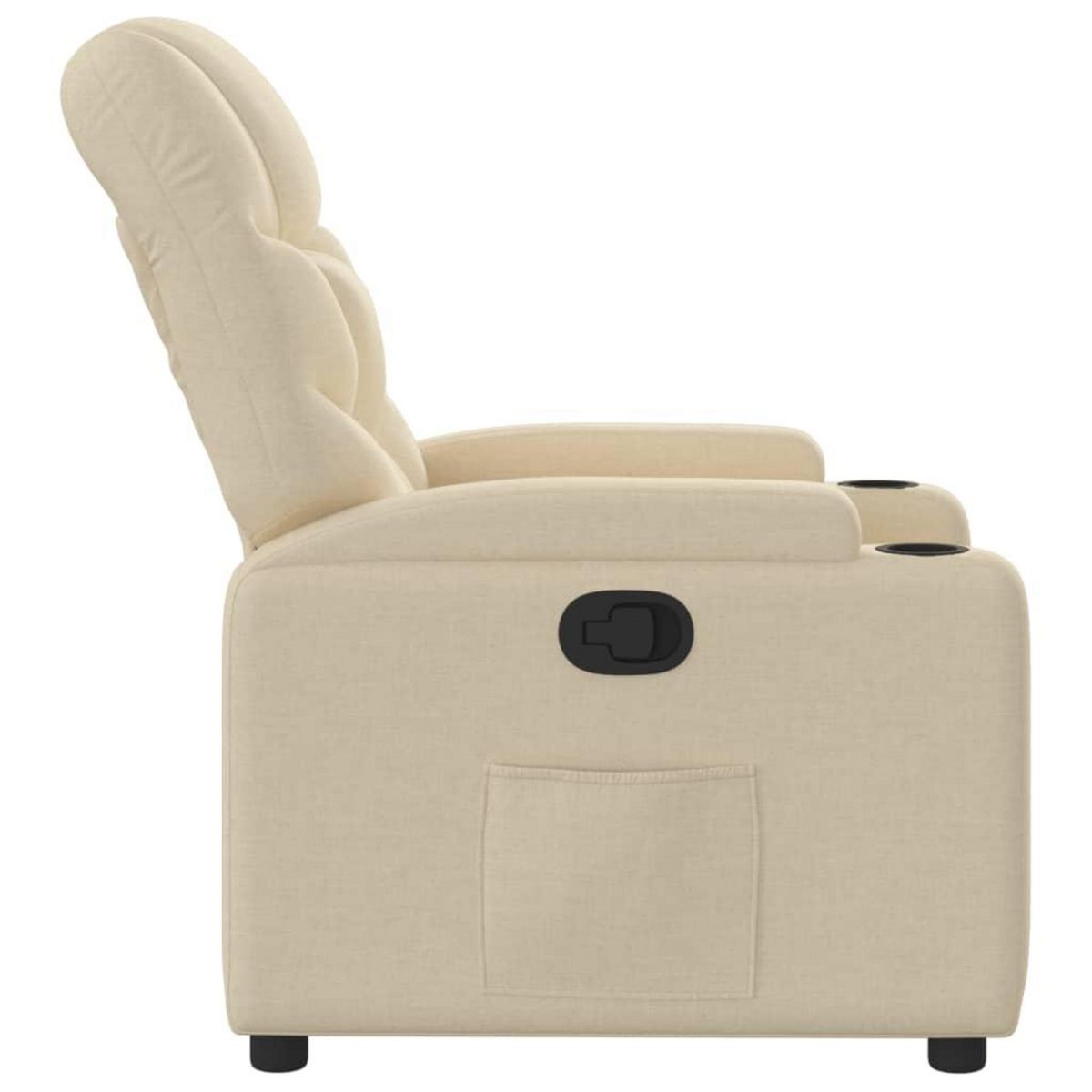 VIDAXL Fauteuil inclinable Creme Tissu