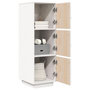 Voir la diapositive 4 : VIDAXL Buffet haut Blanc 34x40x108,5 cm Bois massif de pin