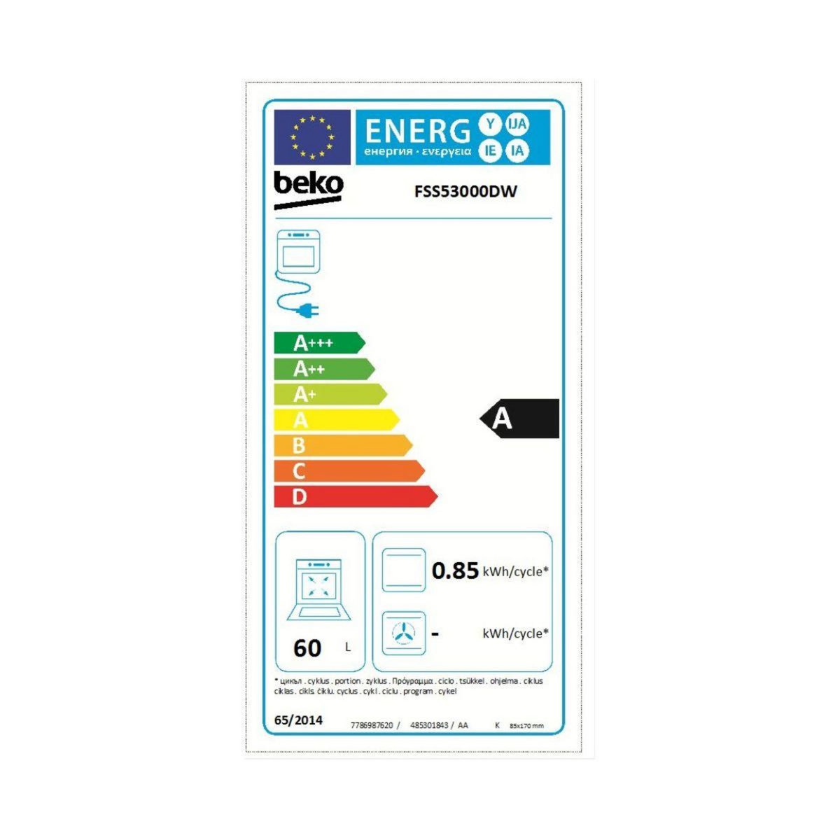 Beko Cuisinière mixte FSS53000DW