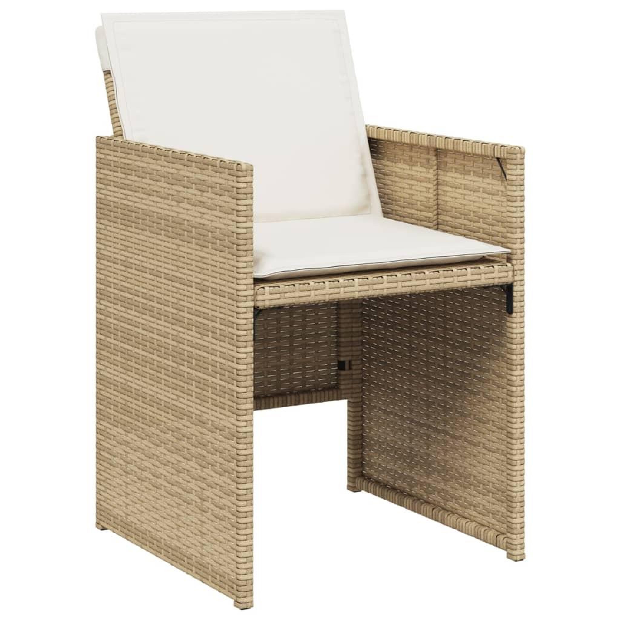 Voir la diapositive 5 : VIDAXL Ensemble a manger de jardin et coussins 13 pcs beige