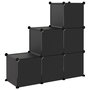 Voir la diapositive 5 : VIDAXL Cubes de rangement 6 pcs Noir PP