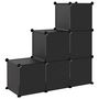 Voir la diapositive 5 : VIDAXL Cubes de rangement 6 pcs Noir PP