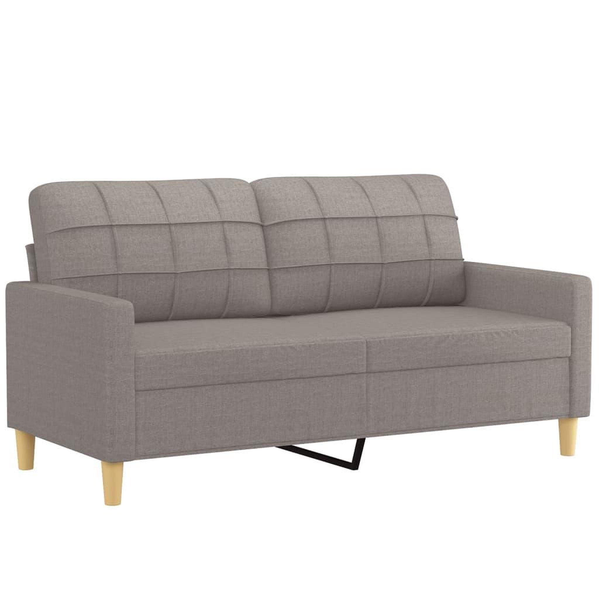 Voir la diapositive 4 : VIDAXL Ensemble de canapes 2 pcs avec coussins taupe tissu