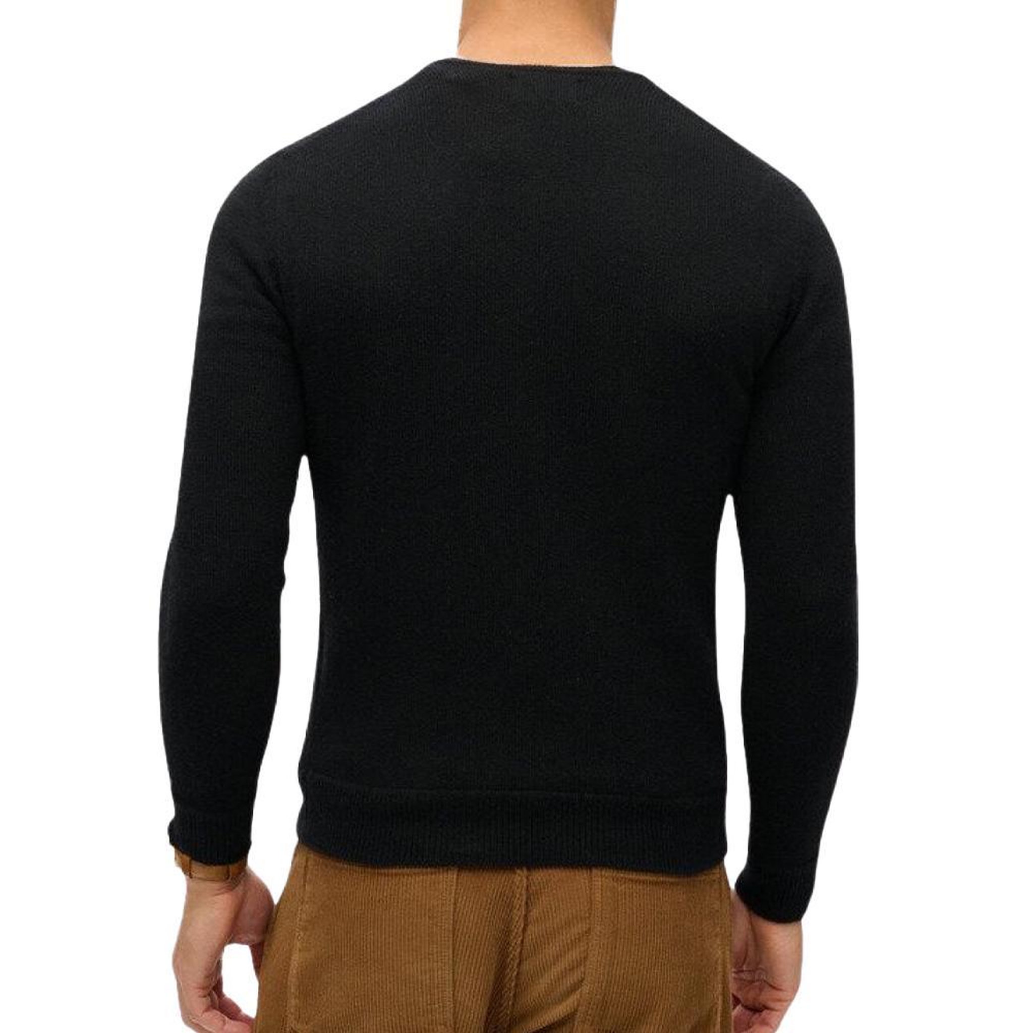 Voir la diapositive 2 : SUPERDRY Pull Noir Homme Superdry Essential Slim Fit Crew Jumper