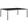 Voir la diapositive 1 : VIDAXL Table a manger d'exterieur Gris 200x150x74 cm Resine tressee