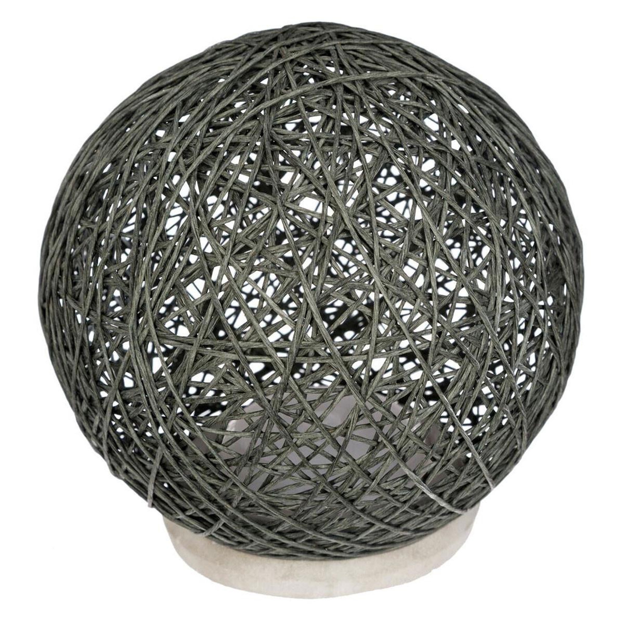 Voir la diapositive 1 : ATMOSPHERA Lampe à poser papier  boule  20cm gris