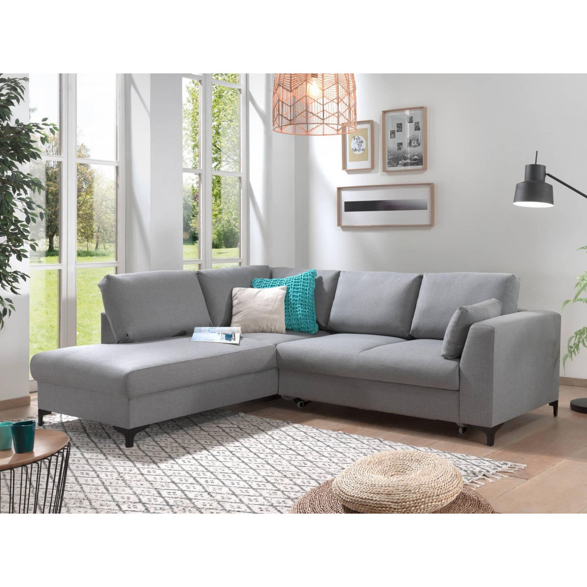 LISA DESIGN Tala - canapé d'angle gauche - convertible - 5 places - en tissu