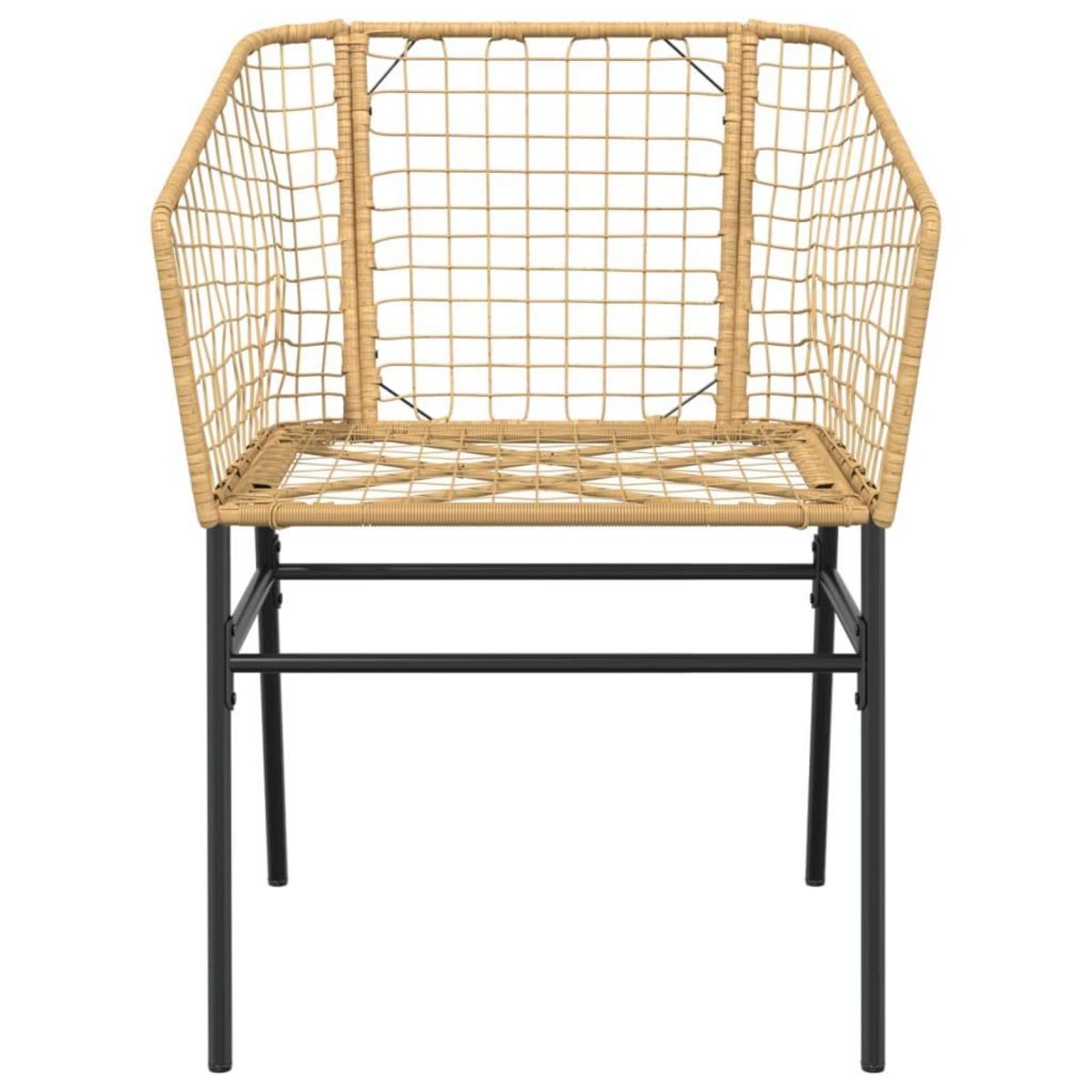 VIDAXL Chaises de jardin lot de 2 marron resine tressee