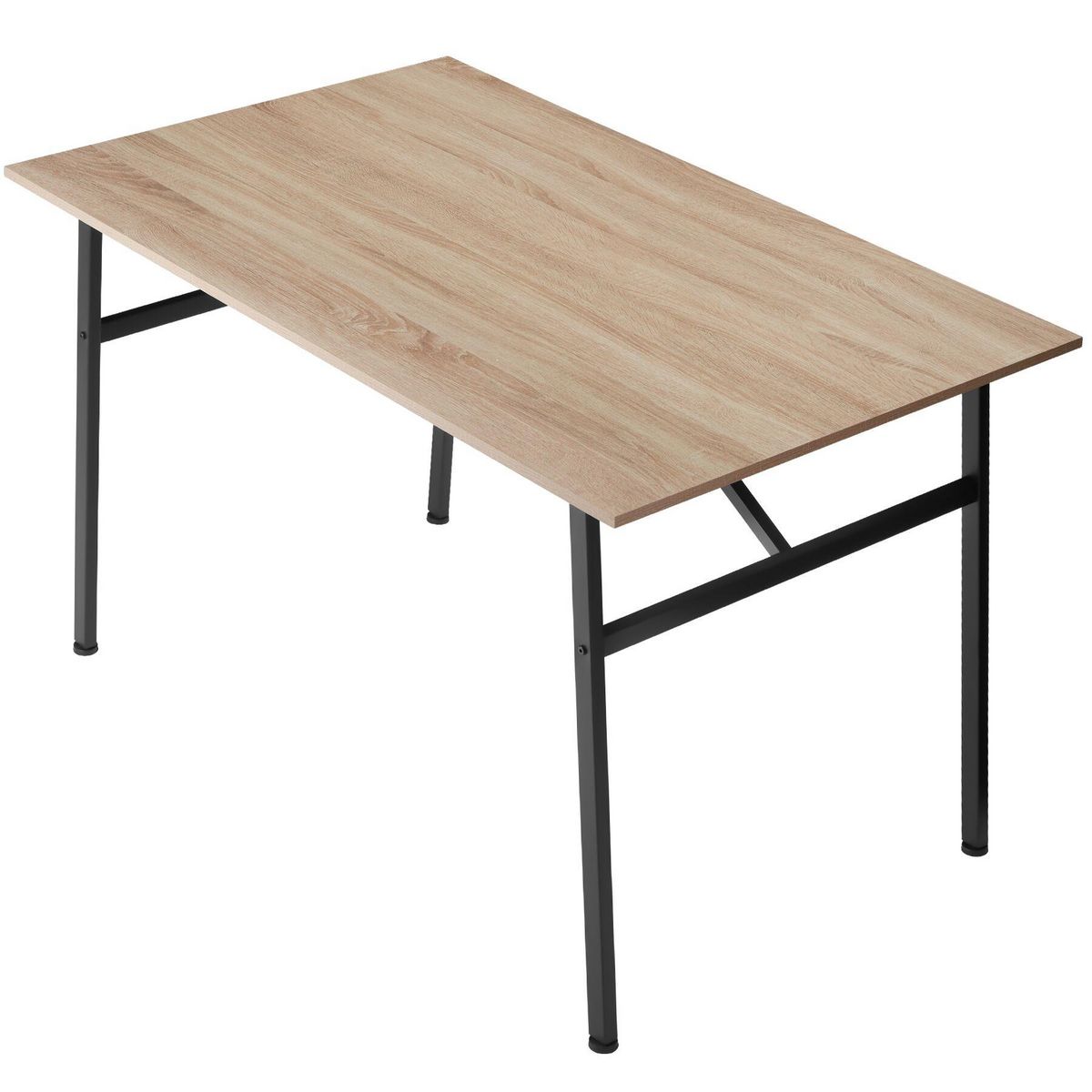 tectake Table de salle à manger style industriel Bois clair industriel, Chêne Sonoma