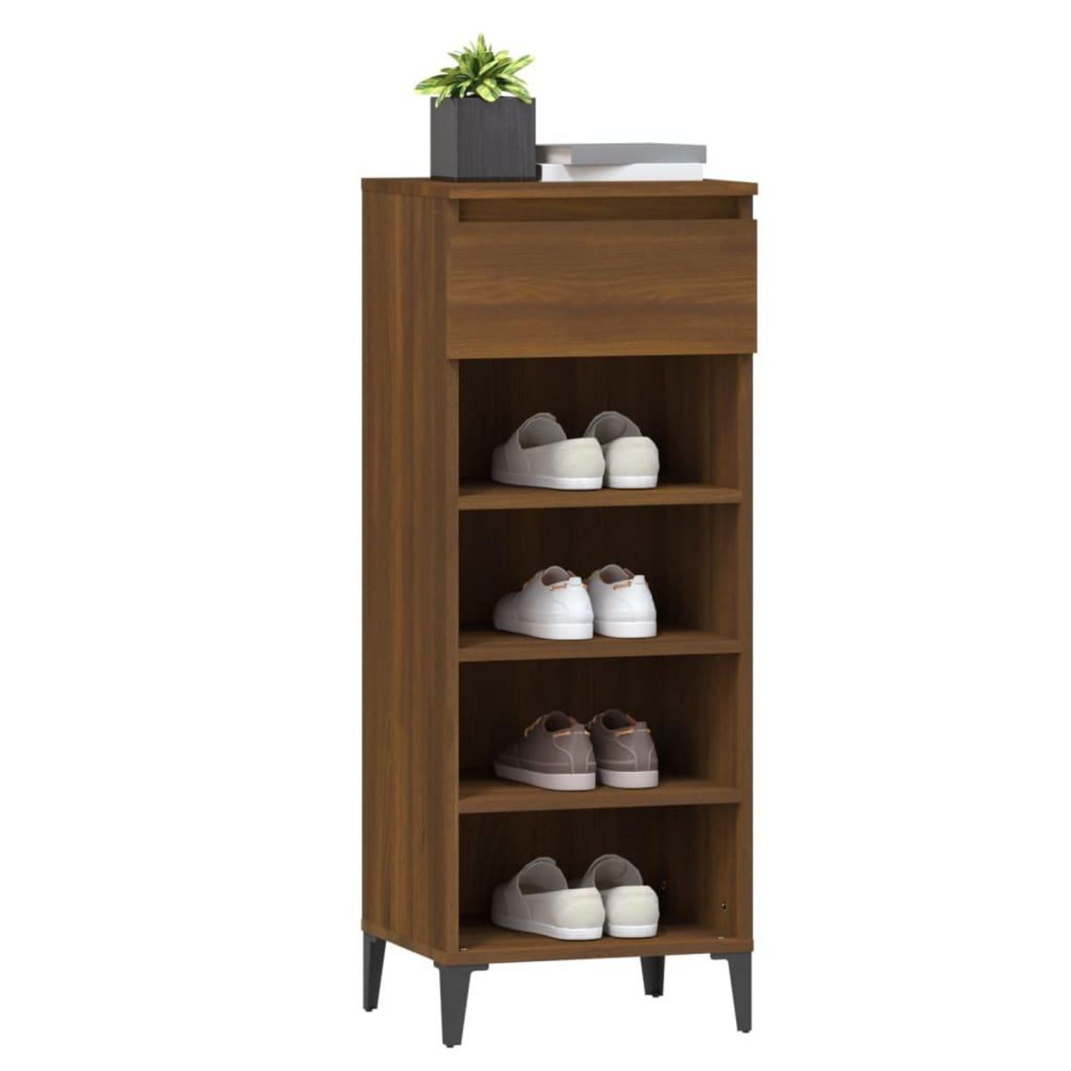 VIDAXL Etagere a chaussures Chene marron 40x36x105 cm Bois ingenierie