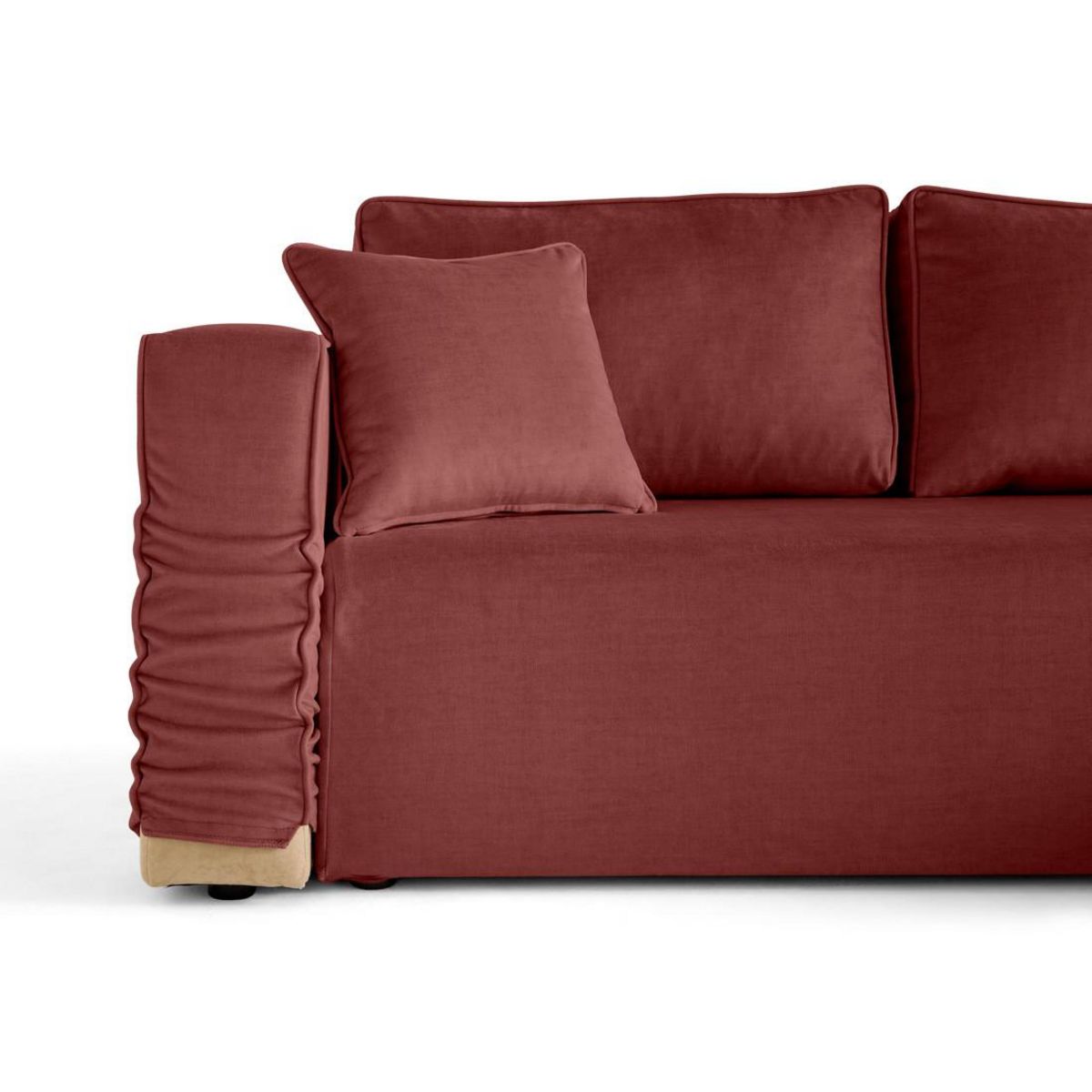 BEST MOBILIER Housse en velours pour canapé déhoussable topaze