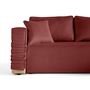 Voir la diapositive 3 : BEST MOBILIER Housse en velours pour canapé déhoussable topaze