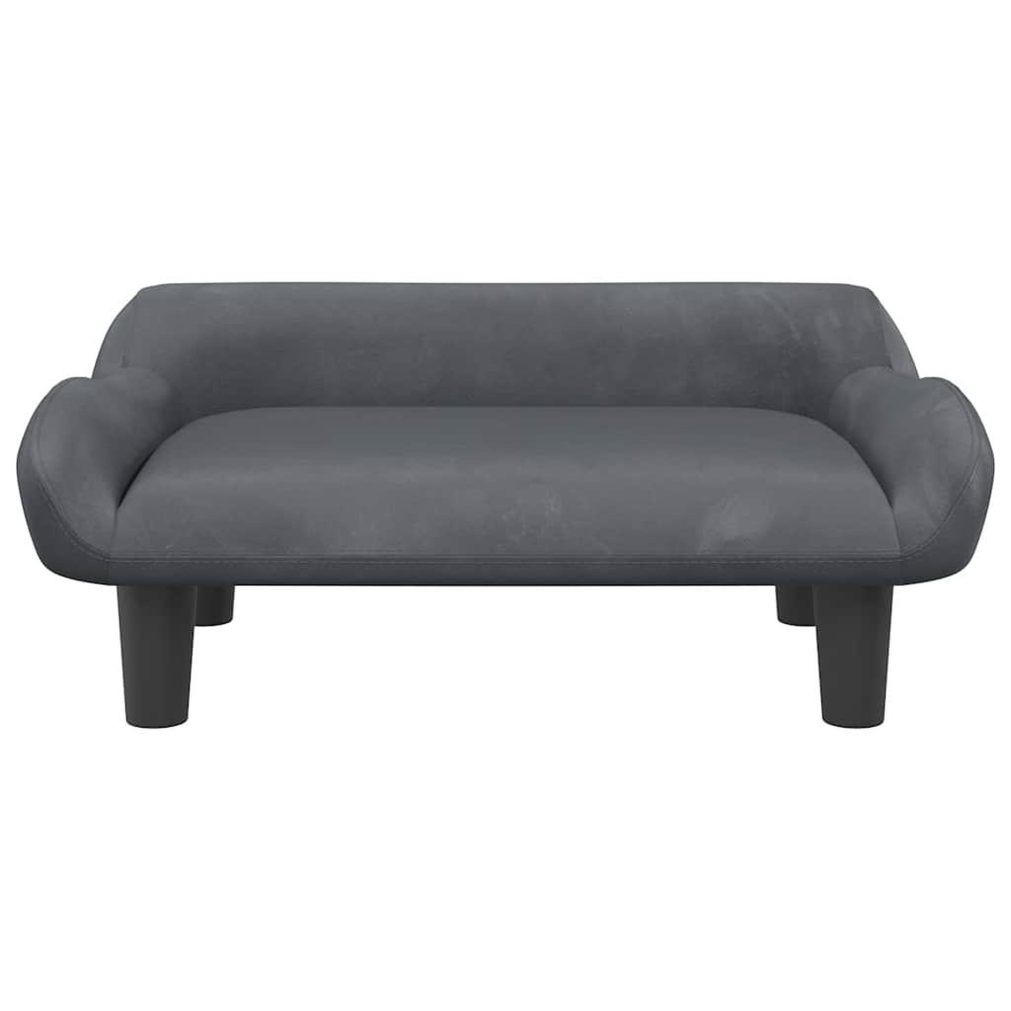 Voir la diapositive 3 : VIDAXL Lit pour chien gris fonce 70x40x24 cm velours