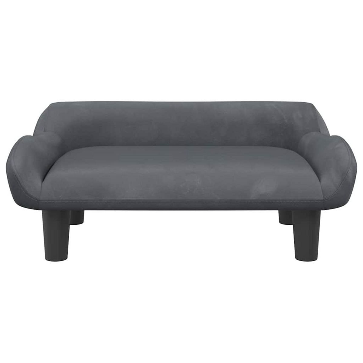 VIDAXL Lit pour chien gris fonce 70x40x24 cm velours