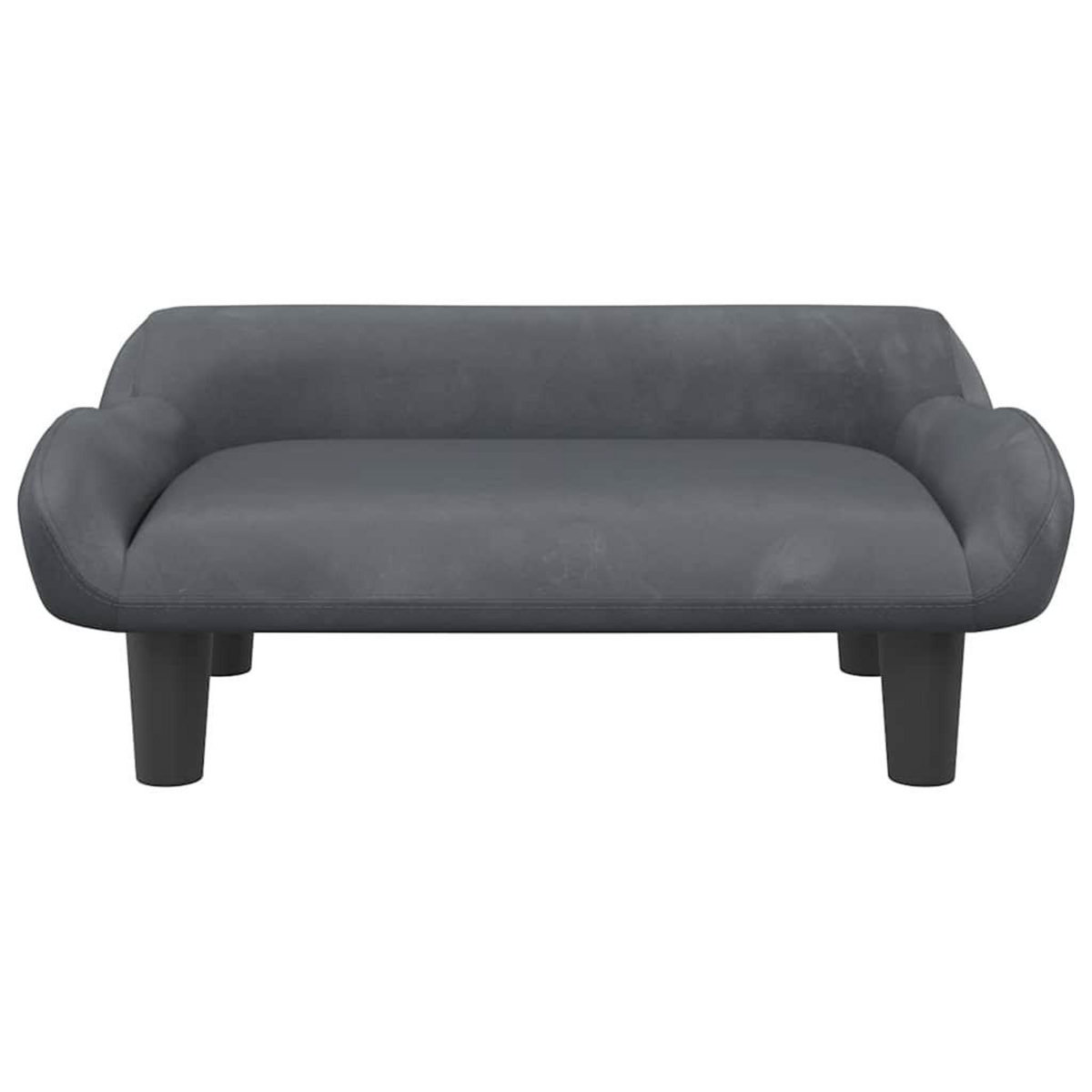 VIDAXL Lit pour chien gris fonce 70x40x24 cm velours