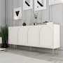 Voir la diapositive 4 : Habitat et Jardin Buffet en bois  Lyon  - 180 x 35 x 80 cm - Crème, Or