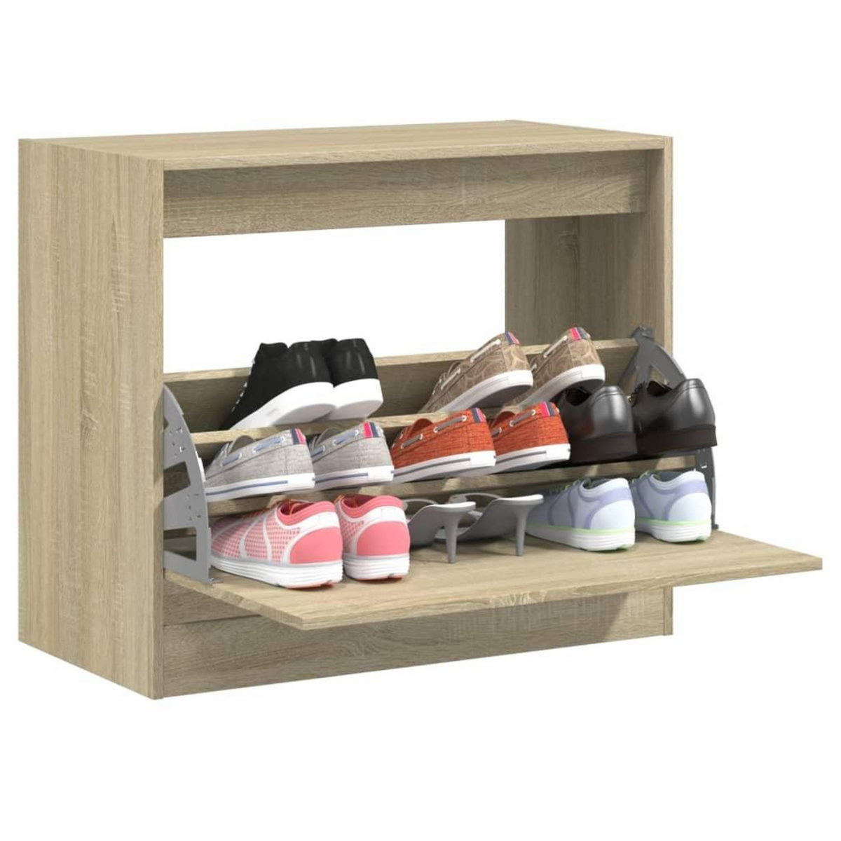 VIDAXL Armoire a chaussures chene sonoma 80x42x69 cm bois d'ingenierie