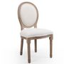 Voir la diapositive 2 : Paris Prix Lot de 2 Chaises Médaillon Design  Versailles  96cm Crème