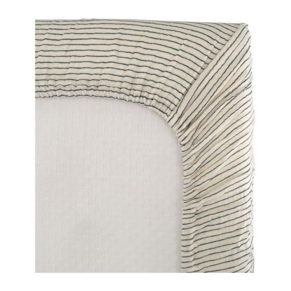 DOMIVA Drap housse lange - DOMIVA - 70x140 cm - Rayures - Gaze de coton