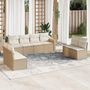 Voir la diapositive 1 : VIDAXL Salon de jardin avec coussins 8 pcs beige resine tressee