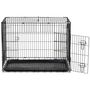 Voir la diapositive 4 : PAWHUT Cage caisse de transport pliante pour chien en métal noir 91 x 61 x 67 cm