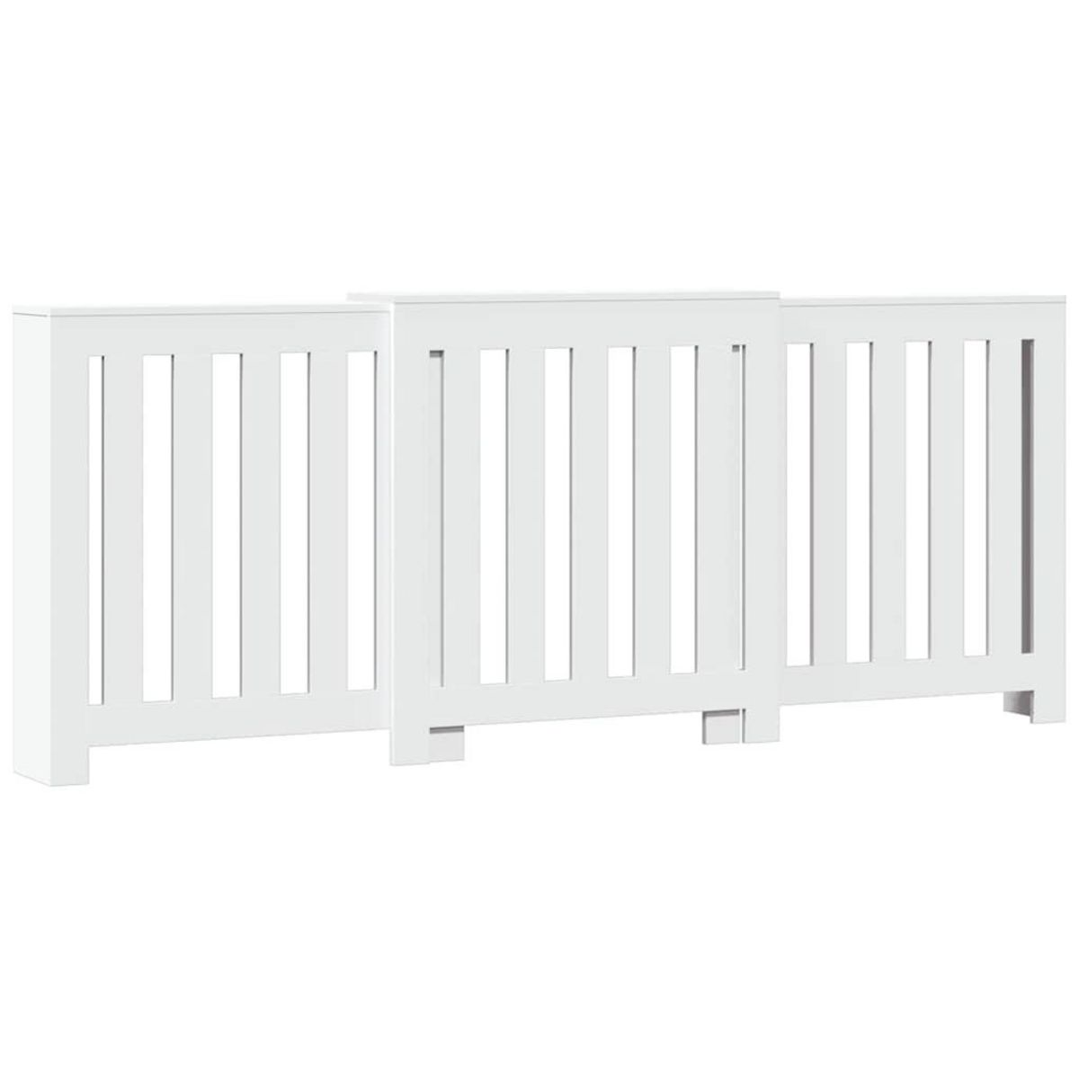 VIDAXL Cache-radiateur blanc 205x21,5x83,5 cm bois d'ingenierie