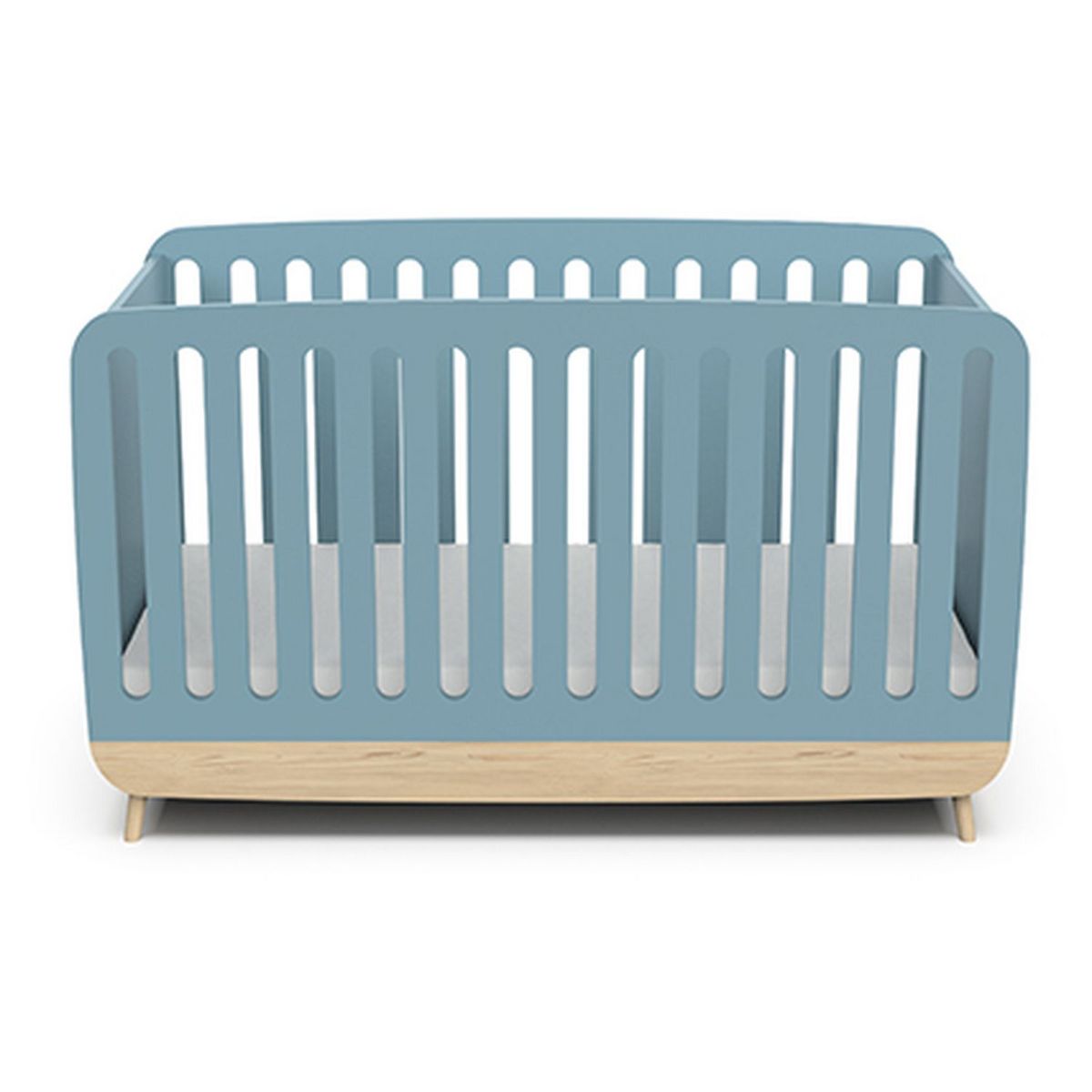 Lit bébé évolutif 70x140 cm bleu LINIA 