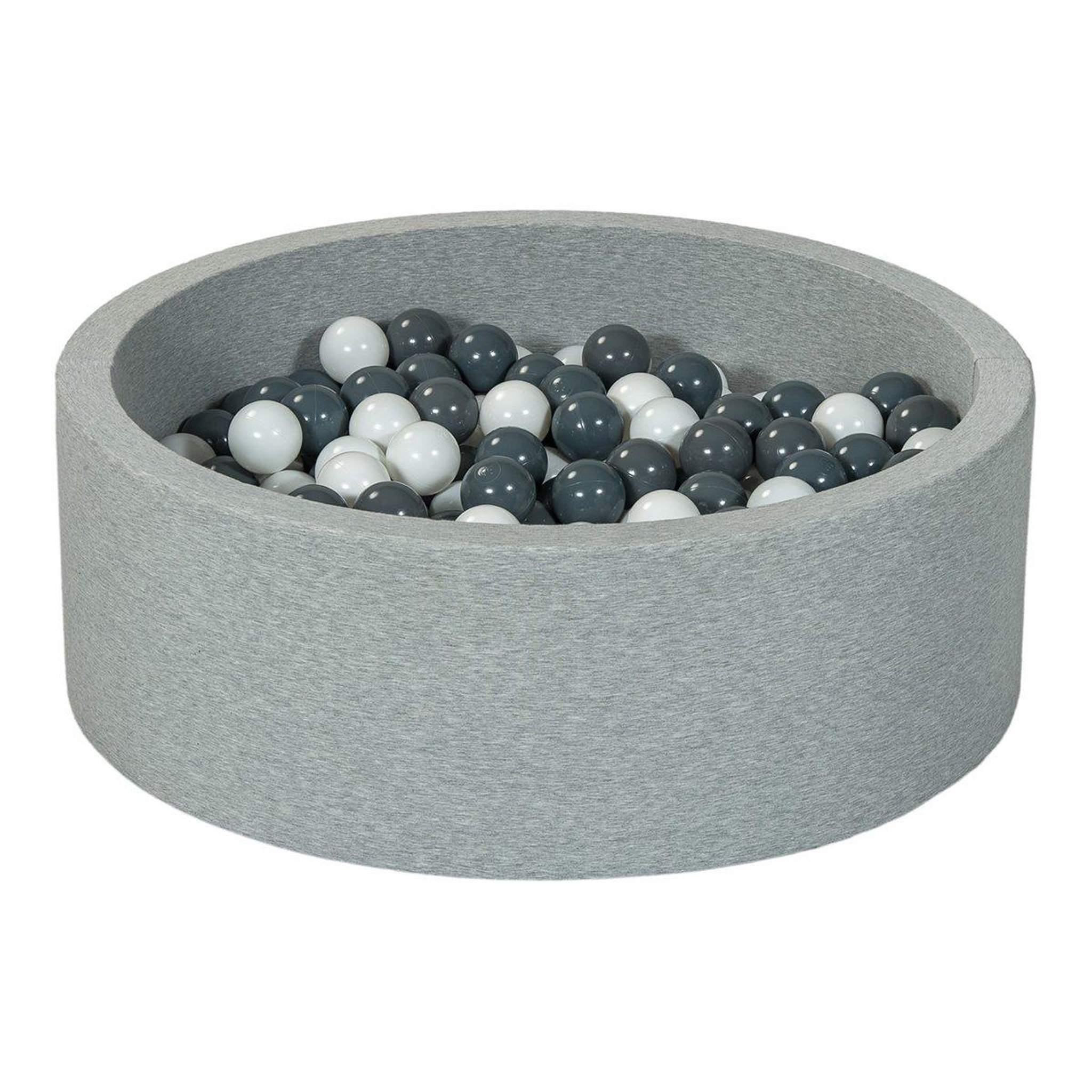 VELINDA Piscine à balles aire de jeu + 300 balles blanc,gris
