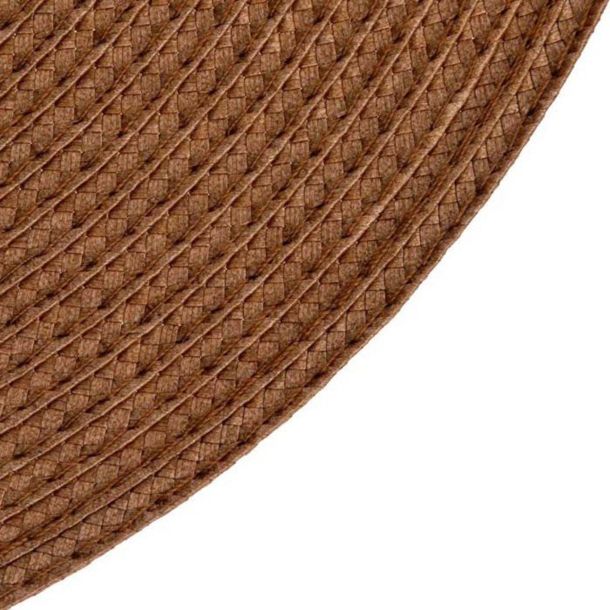 SECRET DE GOURMET Set de Table Rond  Tressé  38cm Camel Foncé