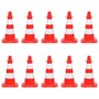 Voir la diapositive 3 : VIDAXL Ensemble de cones avec 10 m de chaîne Rouge et blanc