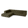 Voir la diapositive 4 : LISA DESIGN Gallata - canapé chesterfield d'angle gauche - 5 places - en velours