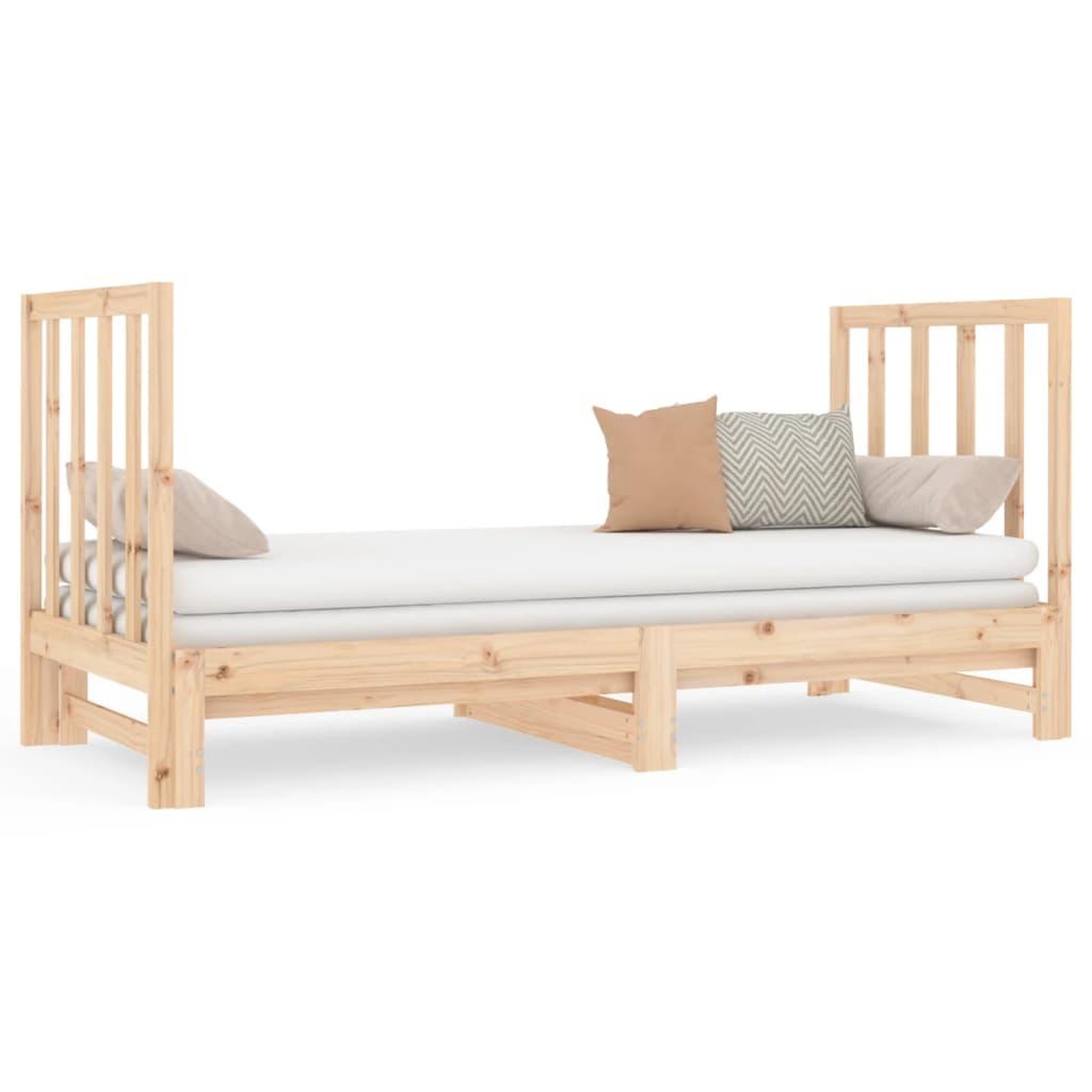 Voir la diapositive 2 : VIDAXL Lit coulissant sans matelas 2x(90x190) cm