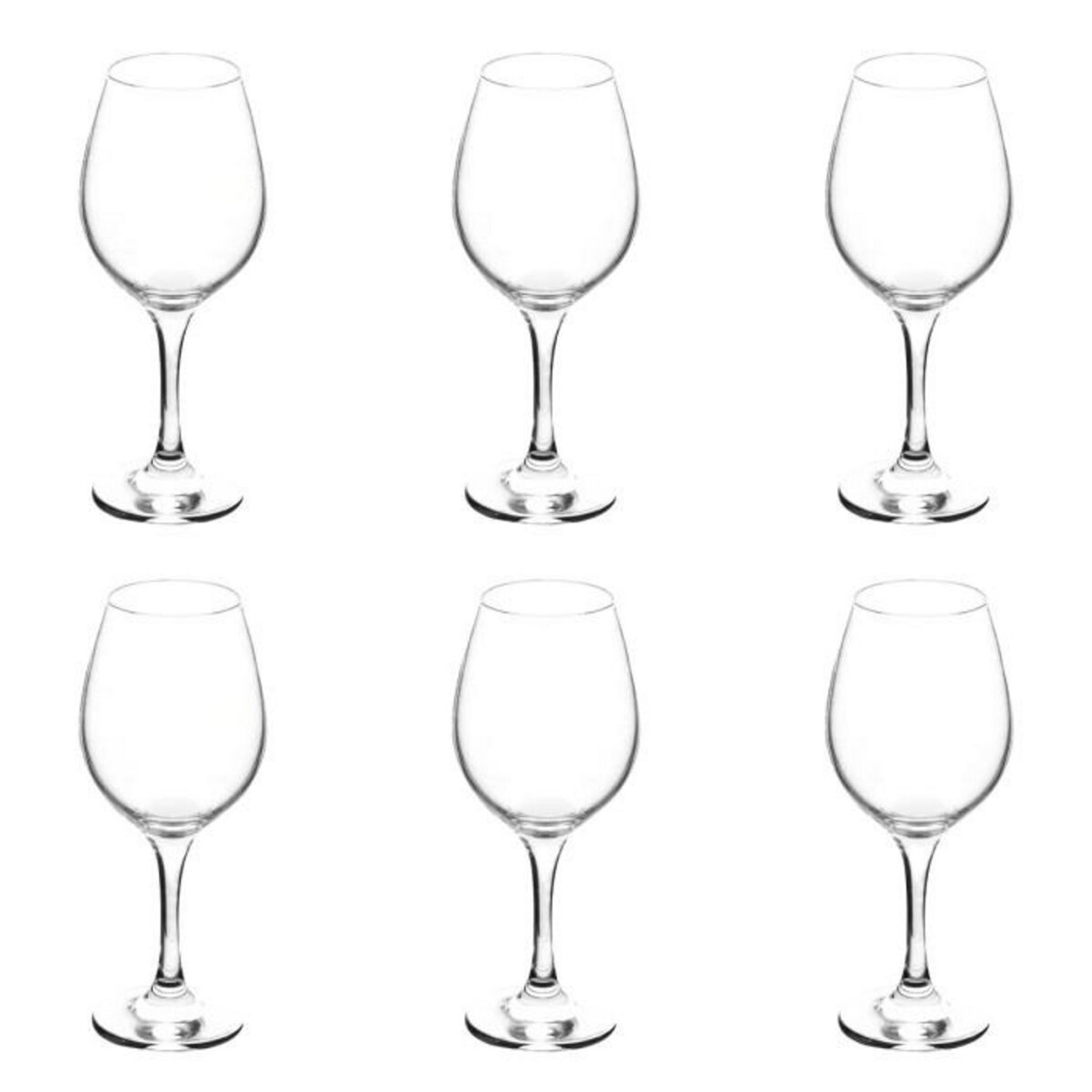 SECRET DE GOURMET Lot de 6 Verres à Vin  Sofia  46cl Transparent