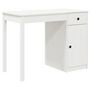 Voir la diapositive 2 : VIDAXL Bureau Blanc 100x50x75 cm Bois massif de pin