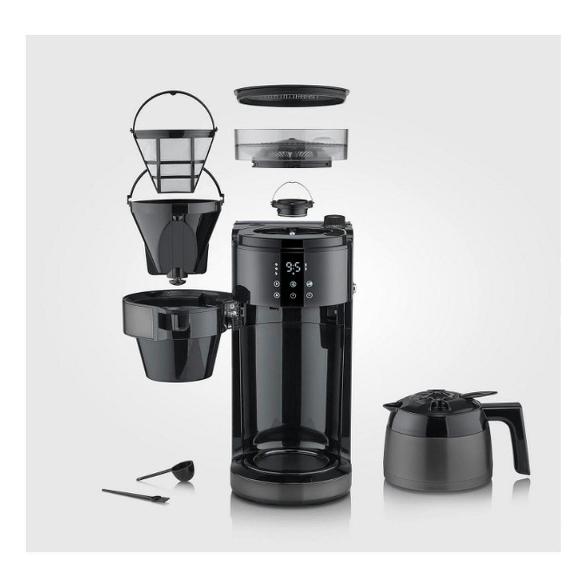 Voir la diapositive 6 : SEVERIN Cafetière filtre isotherme 8 tasses 900w noir - 4831